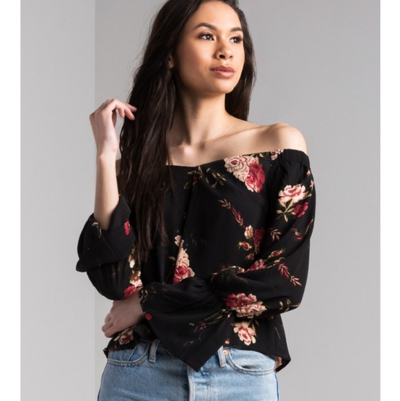 AKIRA Tops - NEW! Akira Breathe In Floral Off Shoulder